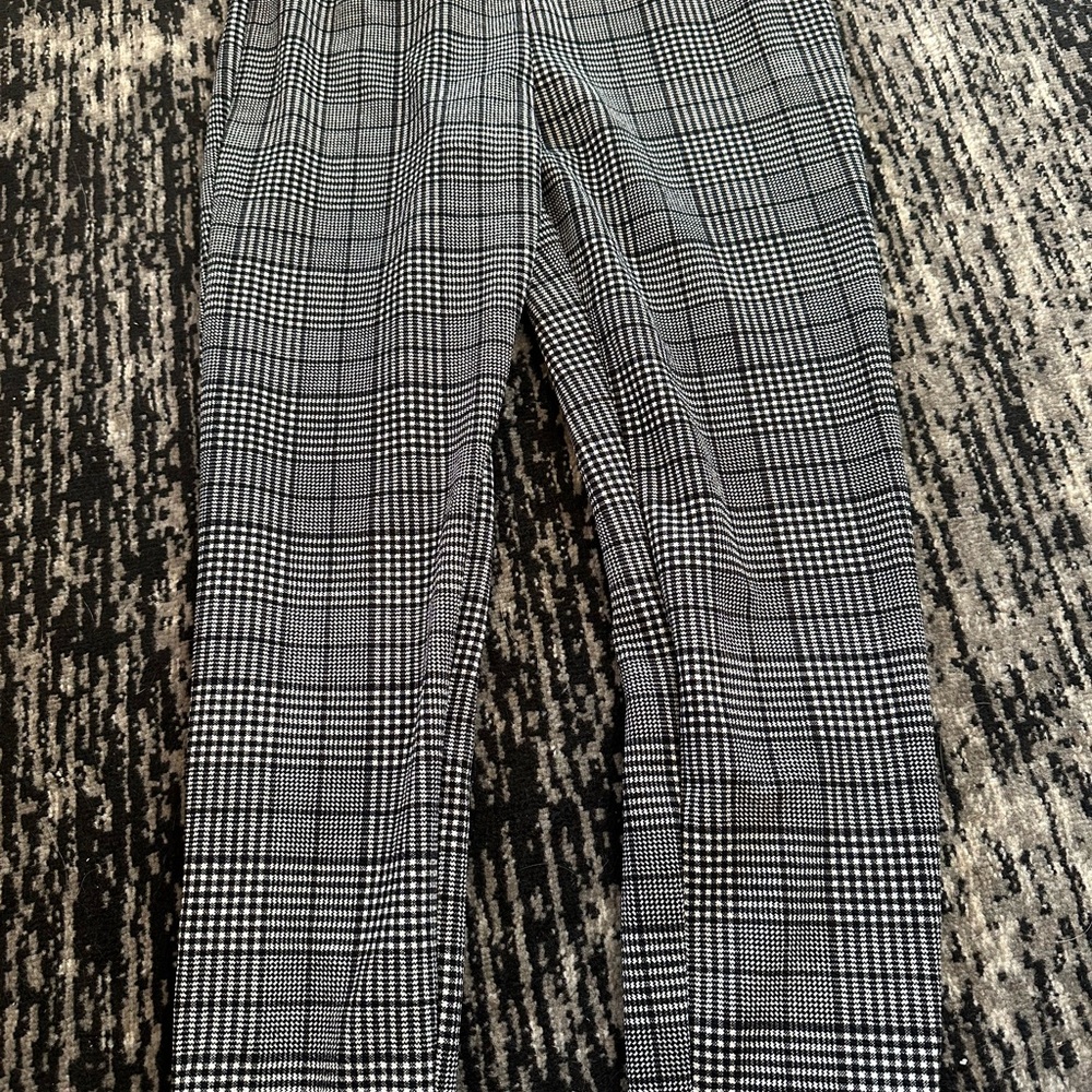Maurices Black and White Plaid Trousers